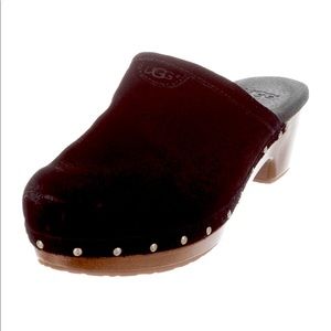 Black Suede UGG Australia Clogs